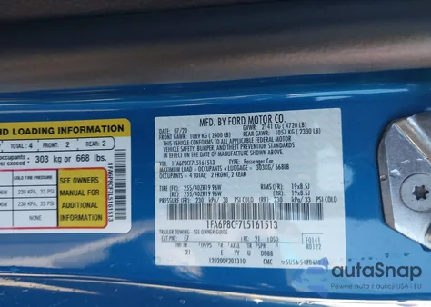 2020 Ford Mustang Gt Fastback from USA, damaged, VIN 1FA6P8CF7L5161513